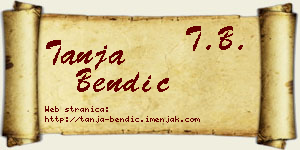 Tanja Bendić vizit kartica